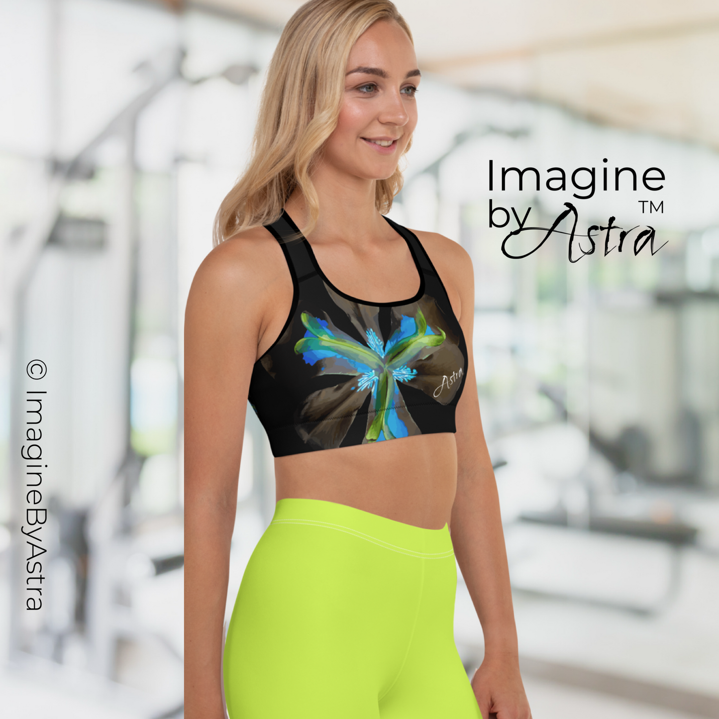 Tropical Iris Leggings Set - Black & Green