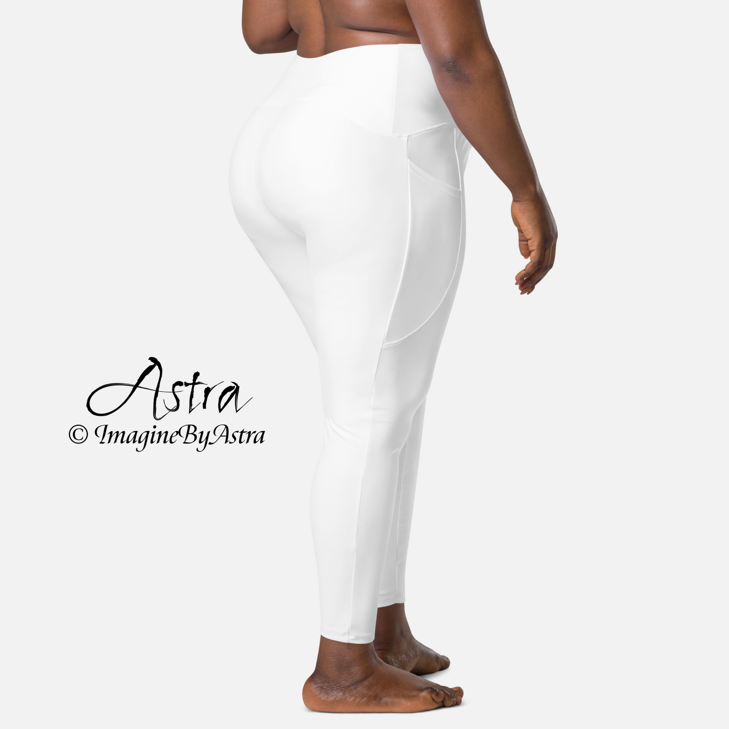 White Eco-Friendly Leggings with Pockets