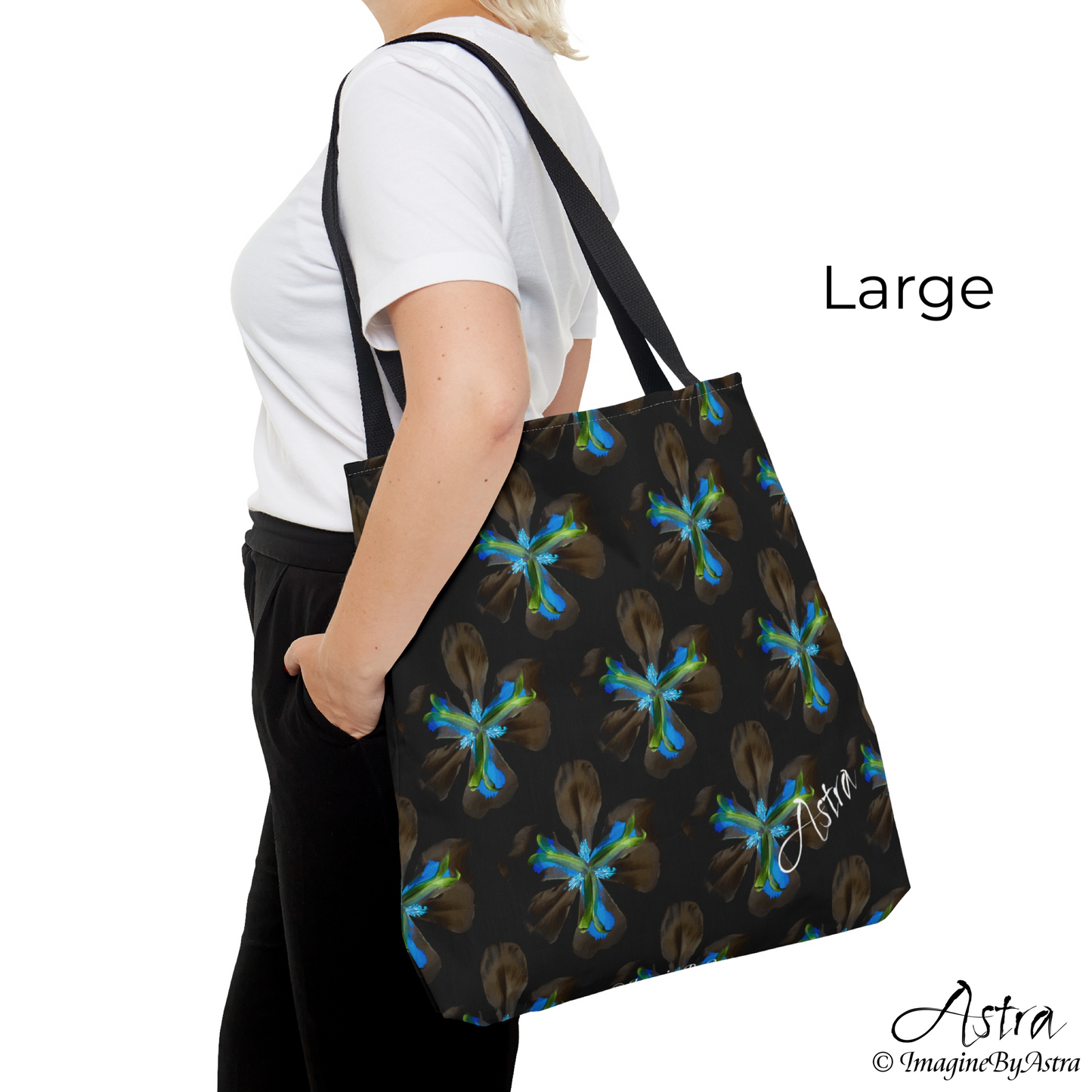Not Your Average Tote - Tropical Iris - Black