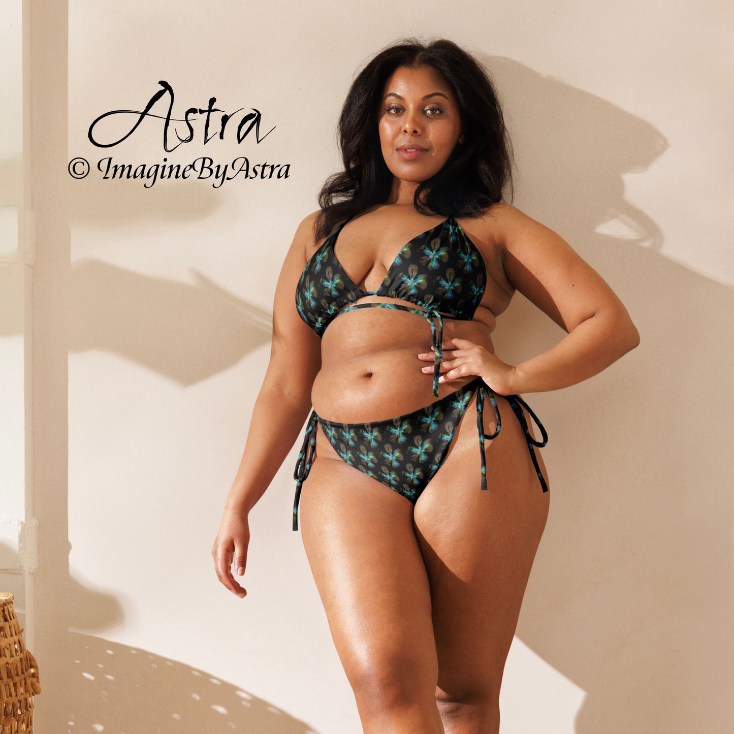 Tropical Iris Eco-Friendly String Bikini