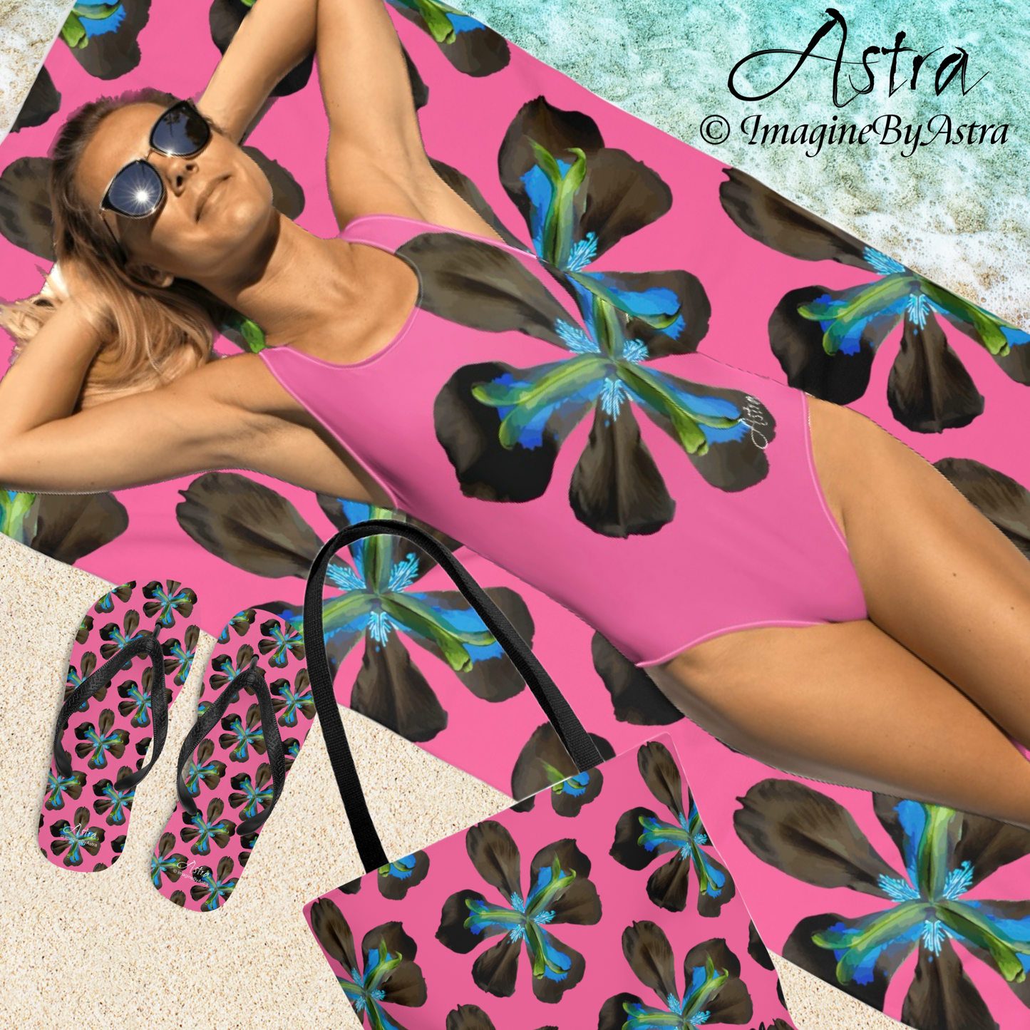 Not Your Average Tote - Tropical Iris - Hot Pink