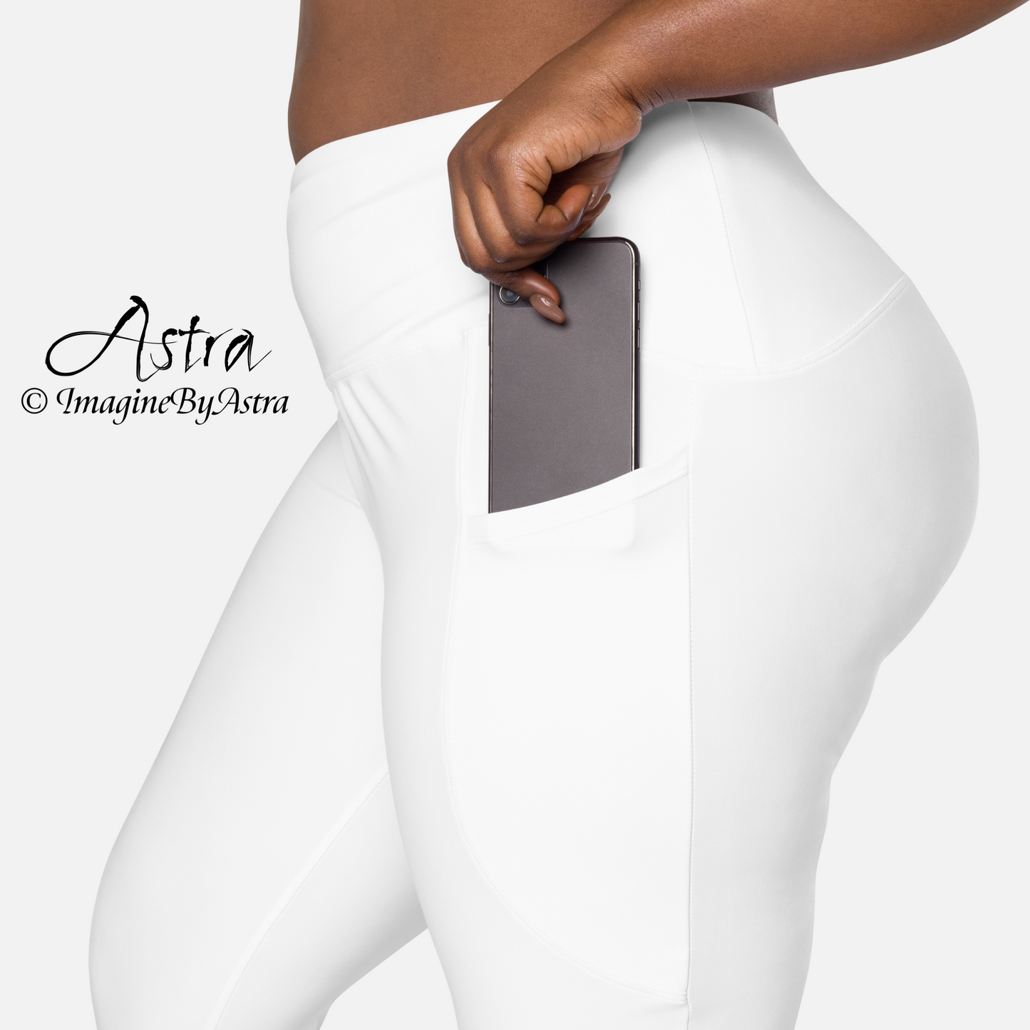 White Eco-Friendly Leggings with Pockets