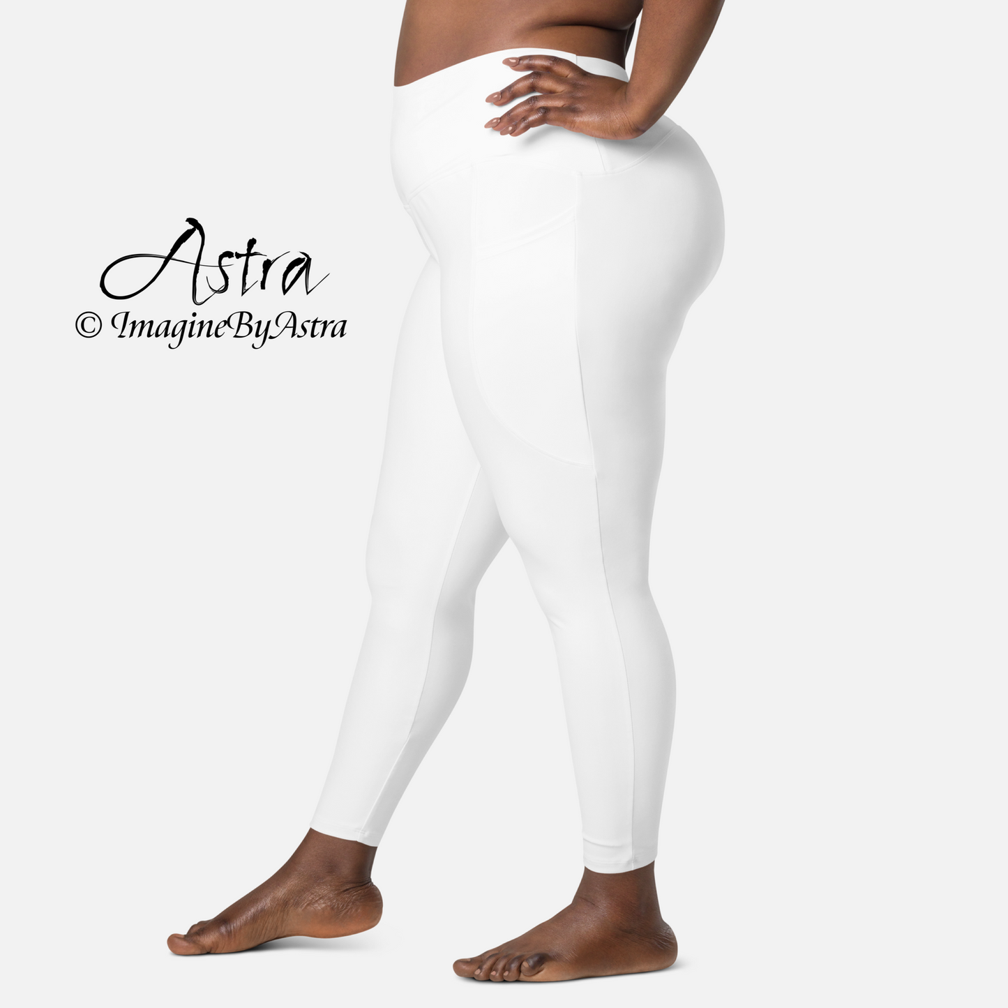 White Eco-Friendly Leggings with Pockets