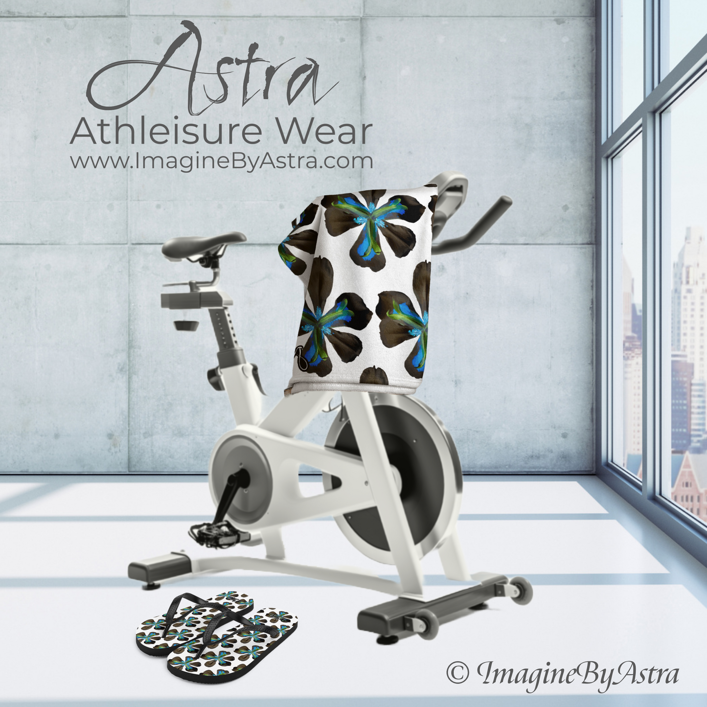 Tropical Iris Flip-Flops - White