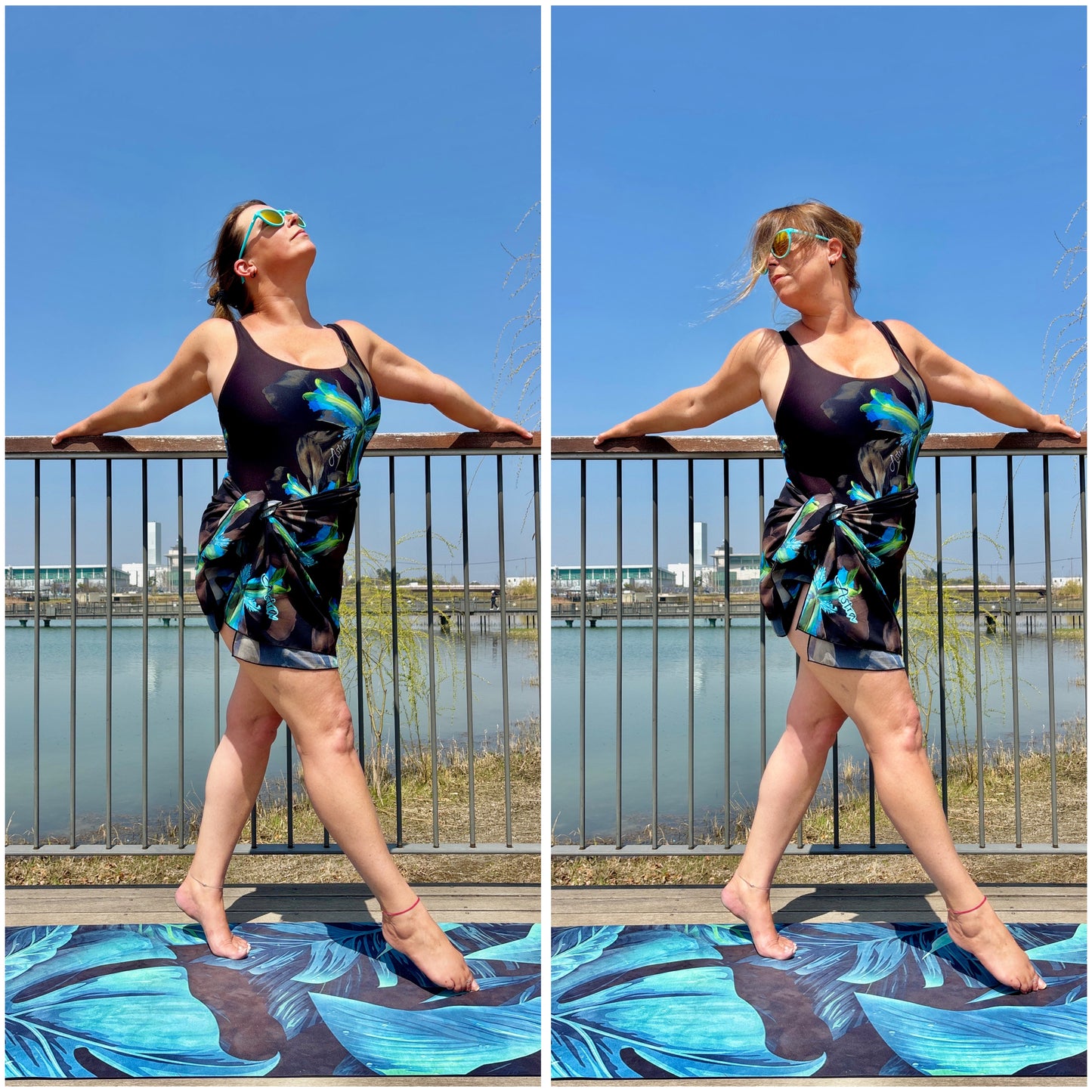 Tropical Iris Full Length Beach Sarong