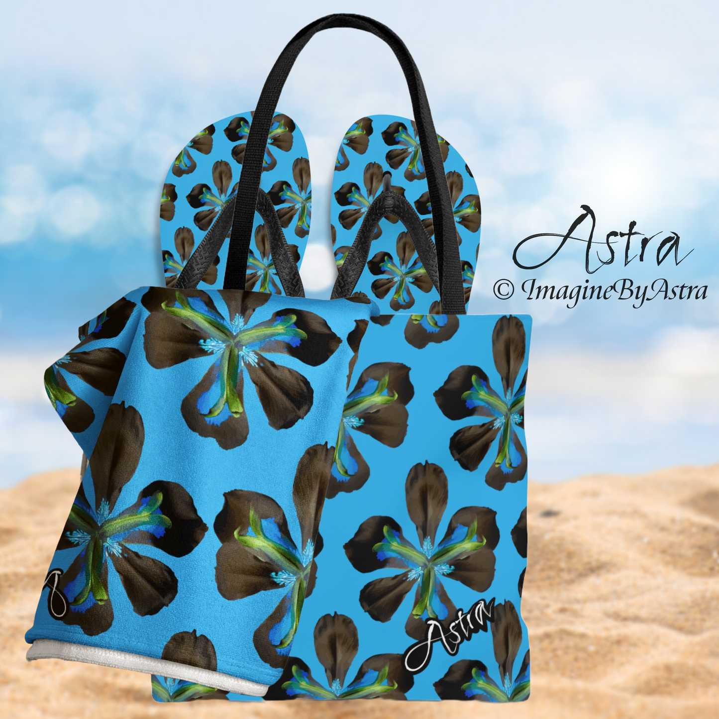 Not Your Average Tote - Tropical Iris - Blue