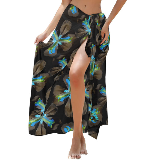Tropical Iris Full Length Beach Sarong